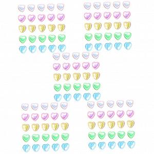 Украшение для ногтей Сердце FOMIYES 2500 шт. Пластик - Фото 1