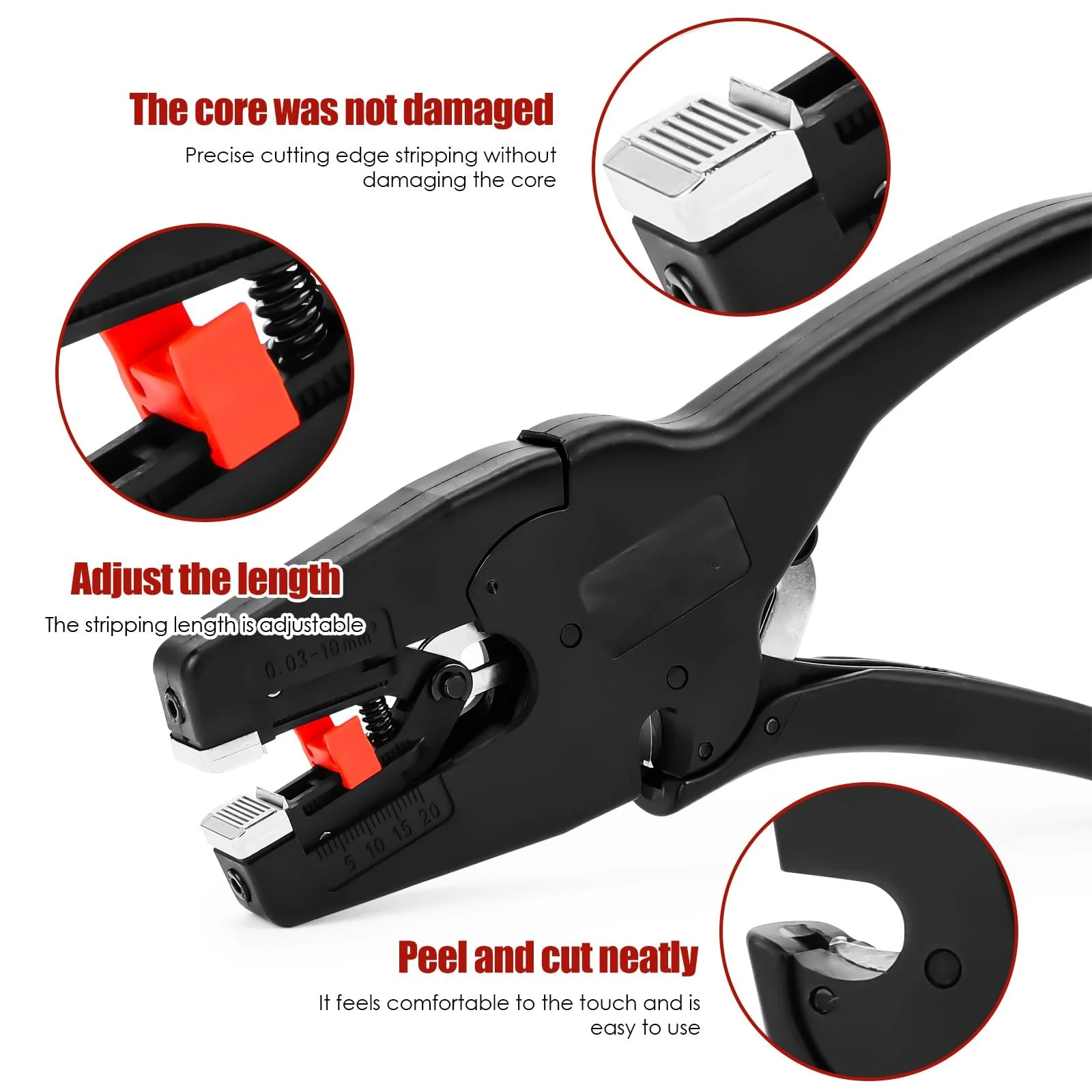 Стриппер саморегулирующийся 2-в-1 со встроенным резаком 0.03-10 мм², фото №3