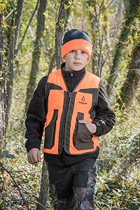 Шапка Treeland Somlys Детская Двусторонняя 2464K Зеленый / Оранжевый, один размер synthetic.ua - Фото 1