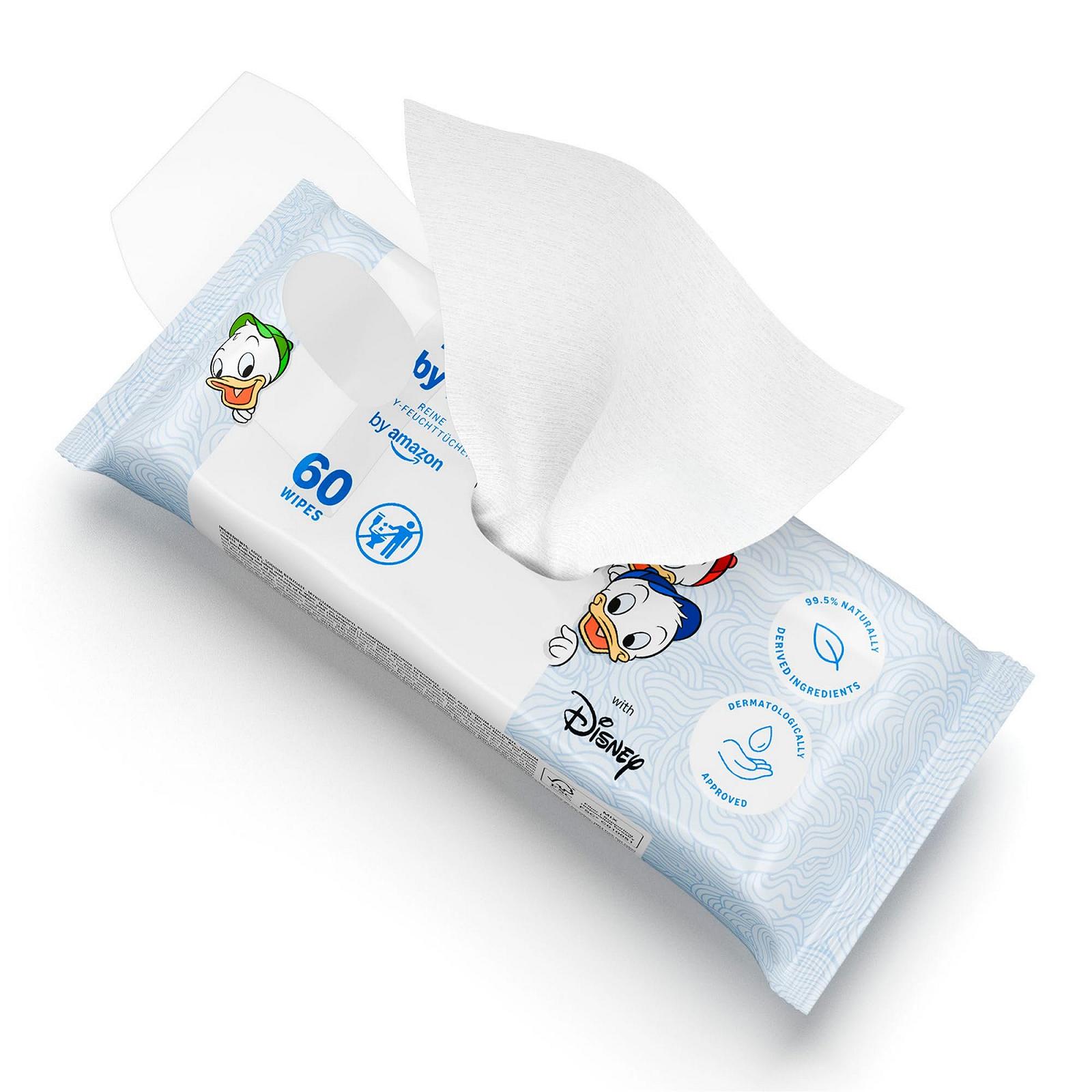 Салфетки детские Mama Bear Disney Ultra Sensitive Без запаха 720 штук (12 упаковок по 60 штук), фото №5