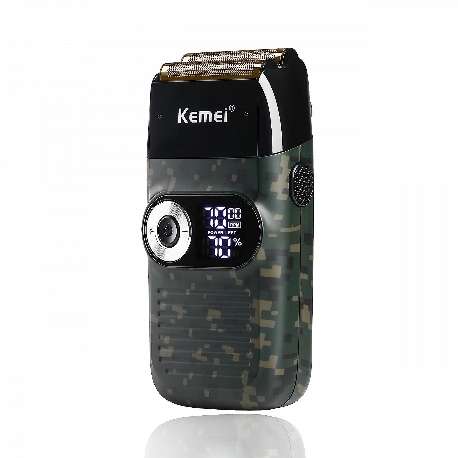 Сіткова електробритва KEMEI з LED-дисплеєм акумуляторна 7500 RPM, фото №2
