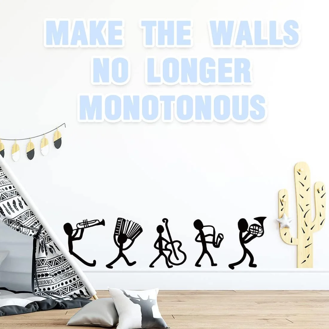 Наклейка на стіну Black Stripe Pattern Чорний смугастий візерунок Чорний, фото №3