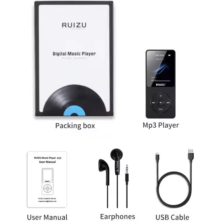 MP3-плеер RUIZU X02 8 ГБ Lossless FLAC Bluetooth, фото №6