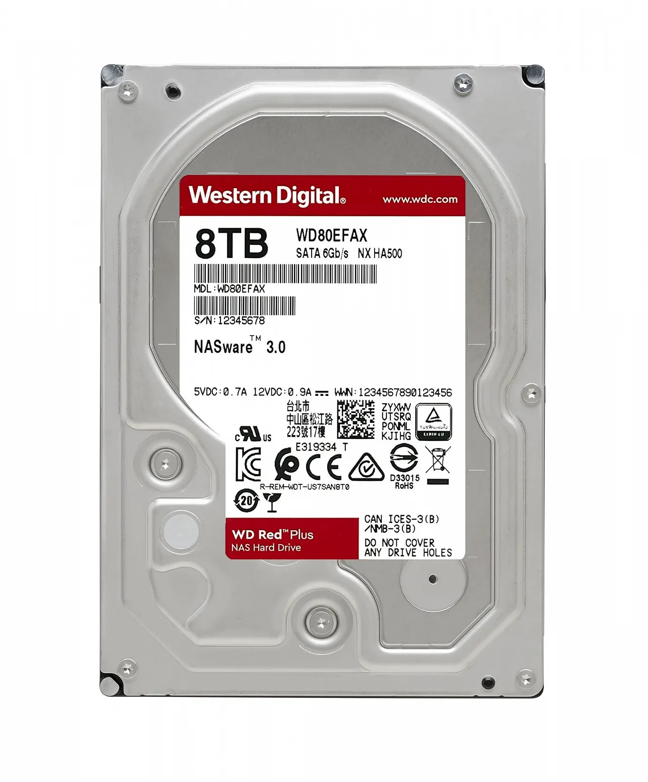 Внутрішній жорсткий диск Western Digital Red WD80EFAX 8TB 5400 RPM 128MB Cache SATA 6Gb/s, фото №2 Внутрішній жорсткий диск Western Digital Red WD80EFAX 8TB 5400 RPM 128MB Cache SATA 6Gb/s, фото №2