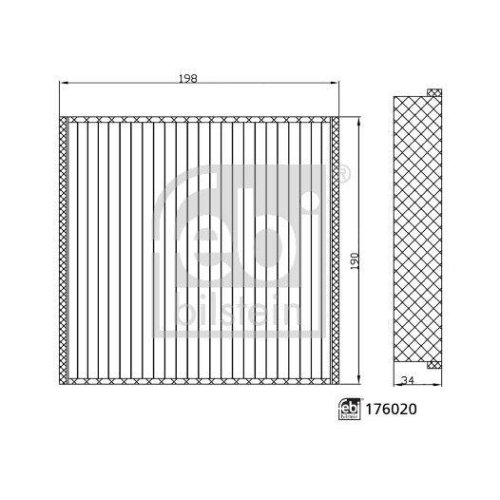 Салонний фільтр FEBI BILSTEIN 176020 для MERCEDES-BENZ, фото №3 Салонний фільтр FEBI BILSTEIN 176020 для MERCEDES-BENZ, фото №3