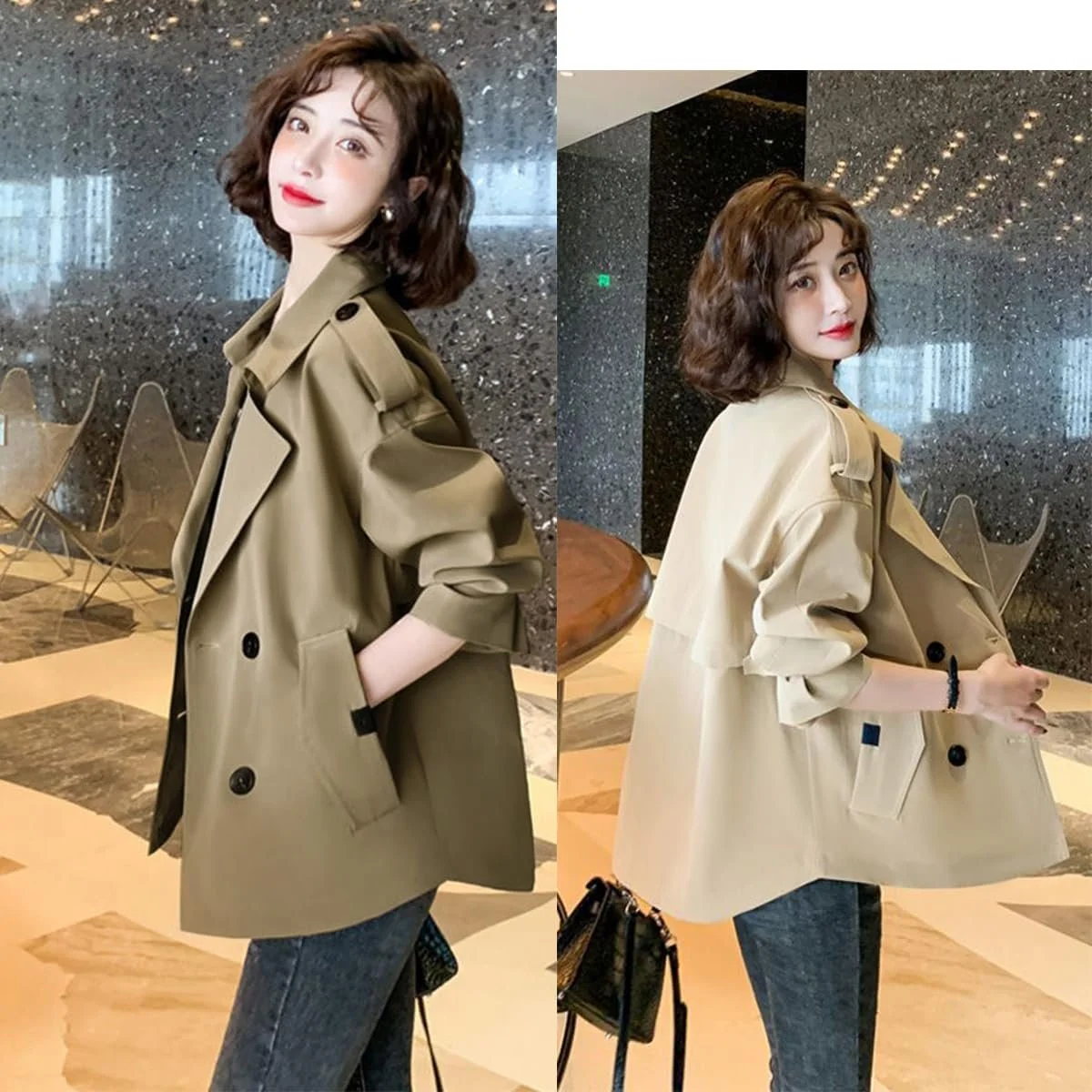 Тренчкот VNDUIFH Короткий Двобортний Жіночий, фото №3 Тренчкот VNDUIFH Короткий Двобортний Жіночий, фото №3