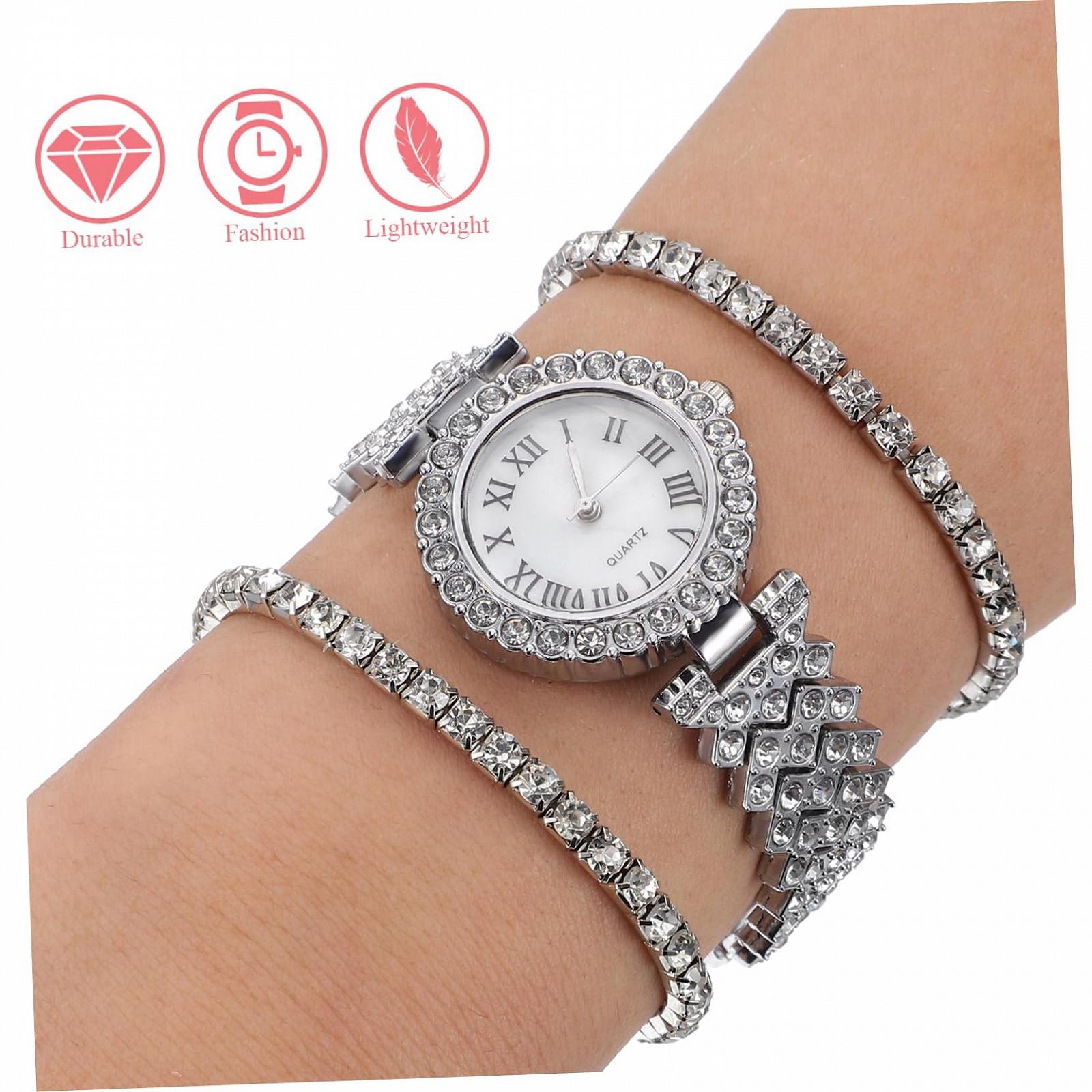 Женские часы Healvian Diamond-in в браслете, серебро, фото №3