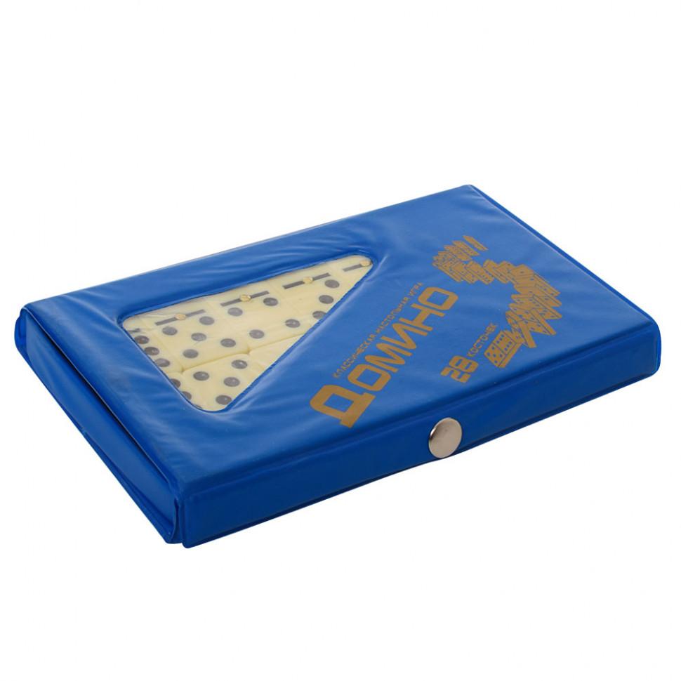 Настольная игра Домино Metr M 0003 в пенале Синий, фото №1