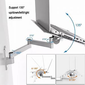 Регулируемая подставка для ноутбука с вентилируемым охлаждением, подставкой для мыши и многоугольным вращением для улучшенной эргономики в офисе и на рабочем месте synthetic.ua - Фото 1