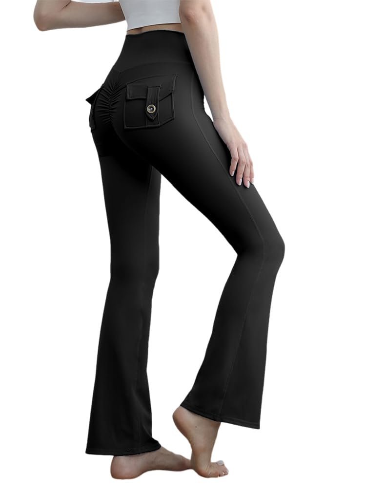 Клеш-легінси Minetom, Для йоги, жіночі клеш-штани, з високою талією, еластичні спортивні штани, Для відпочинку, джоггери Bootcut, фітнес-штани, джазові штани, фото №1