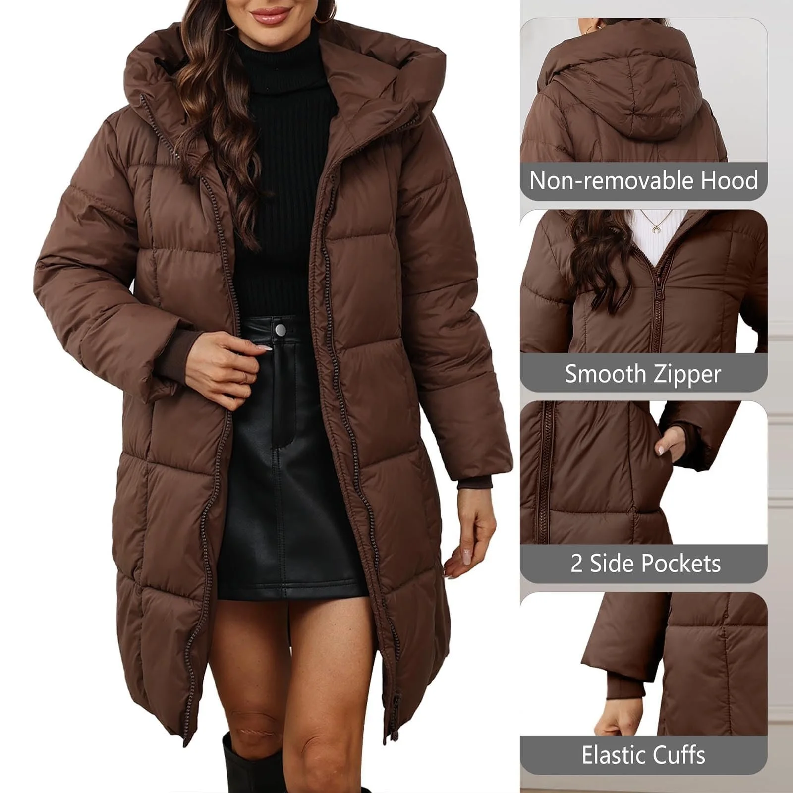 Зимове пальто Жіноче Пухнасте, фото №2