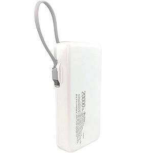 Повербанк на 20000 мАг з кабелем та швидкою зарядкою 22,5W Yoobao Q22 PD+QC Білий - Фото 1