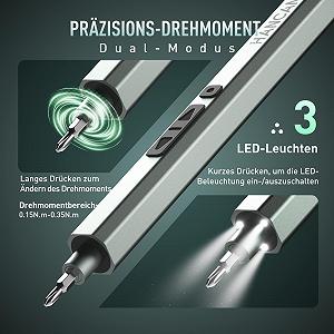 Викрутка Hancaner Mini Electric 152 в 1 з акумулятором та ручним управлінням 0.15-0.35 Н·м, LED підсвітка, 119 біт для ноутбука, ПК, телефонів, камер, годинників synthetic.ua - Фото 1