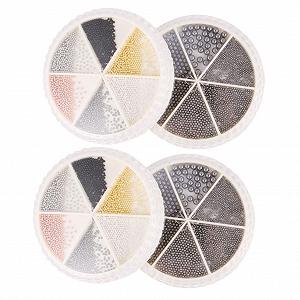 Металлические бусины FRCOLOR 4s	для украшения ногтей, универсальные, подходят для натуральных и искусственных ногтей - Фото 1