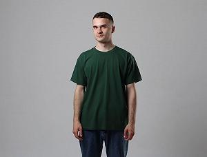 Зелёная хлопковая однотонная футболка унисекс synthetic.ua - Фото 1