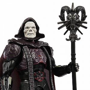 Фигурка Masters of the Universe Masterverse Скелетор, 30 подвижных суставов, 2 головы, 2 пары рук, меч, посох Хавока, космический ключ synthetic.ua - Фото 1