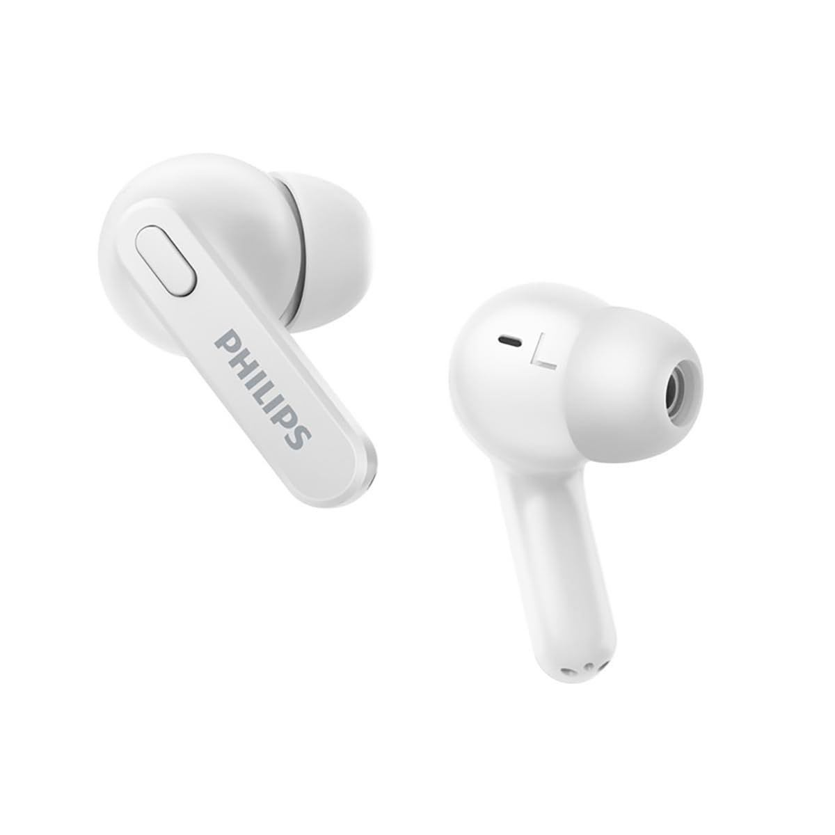 Навушники Philips Truewireless Bluetooth з мікрофоном/вологозахищені, в вухо, 18 годин відтворення, класичний дизайн, зручна посадка, бездротові навушники, TAT2206WT/00, білі, фото №5