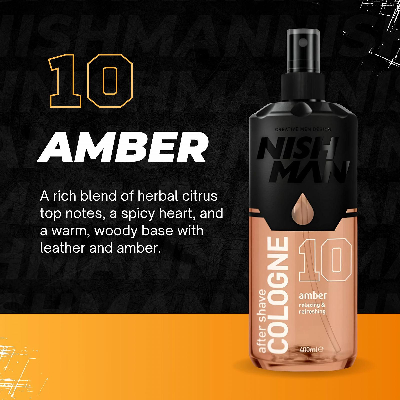 Одеколон после бритья NISHMAN 10+ Amber, 400 мл, фото №2