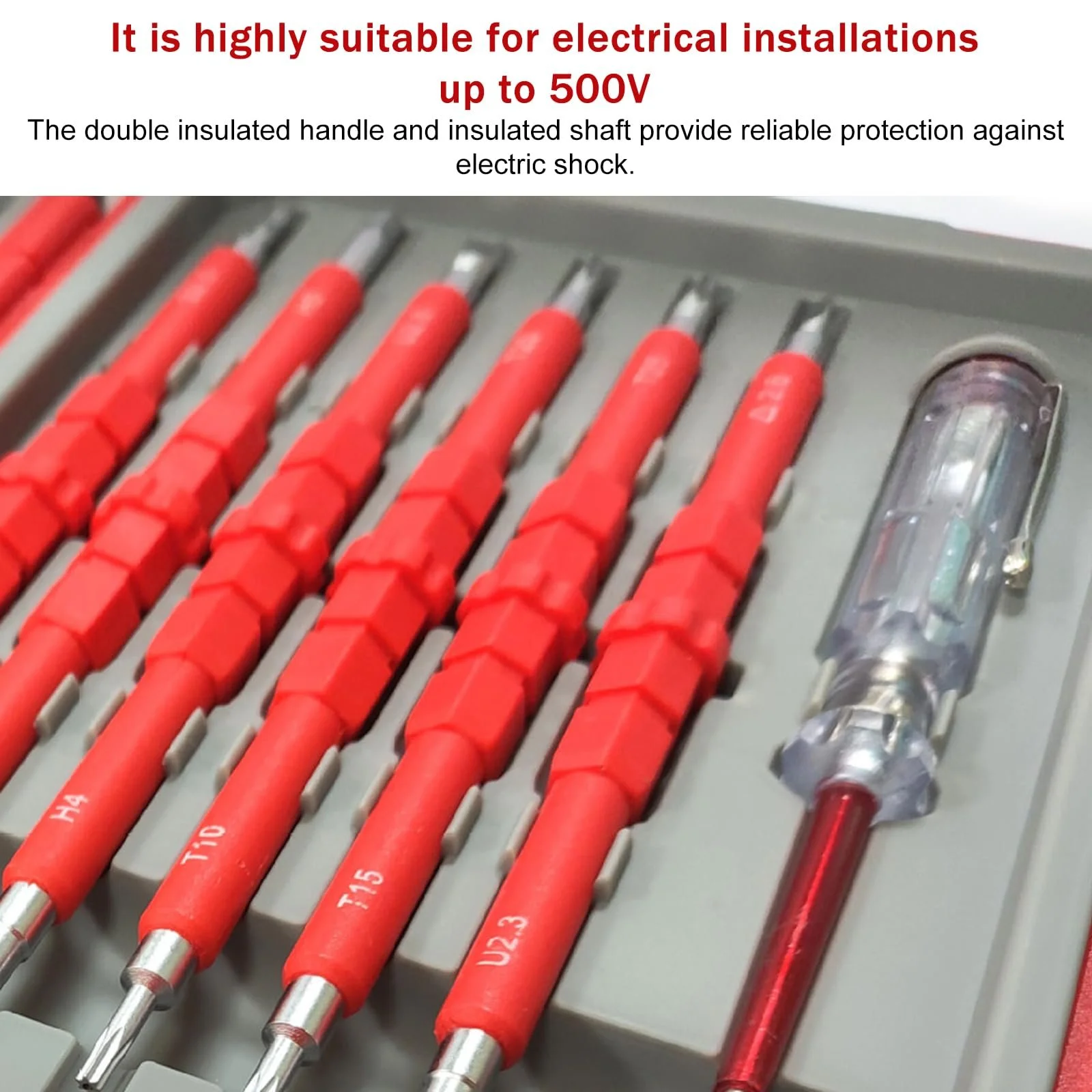 Набір діелектричних викруток 26-в-1 з боксом для зберігання, фото №4