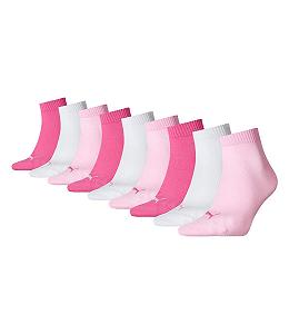 Носки спортивные Puma (3 пары) - Розовый/Белый/Розовый, размер: 39-42 (UK 6-8) - Фото 1