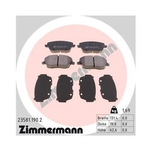 Гальмівний диск ZIMMERMANN COAT Z 100.1235.20, фото №4
