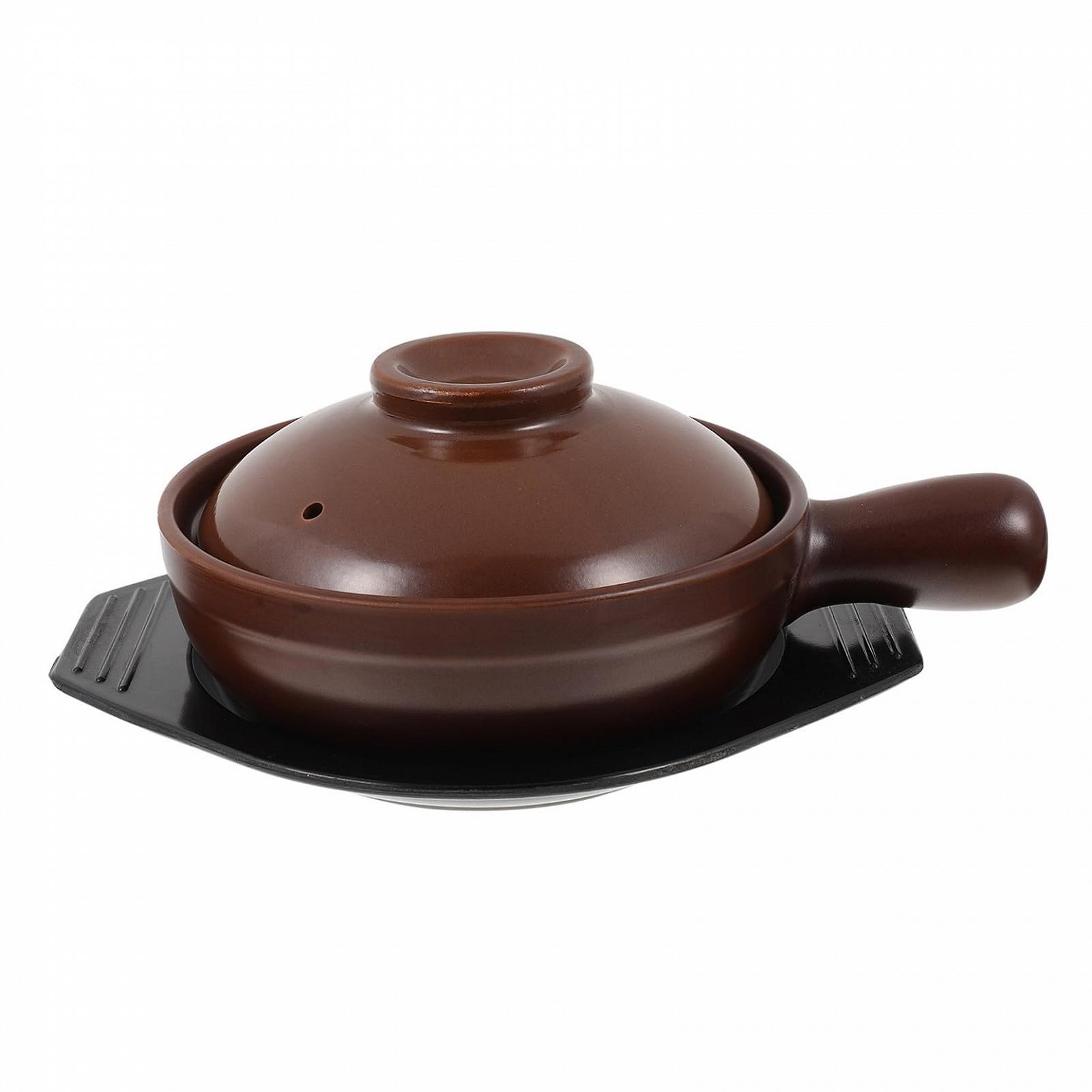 Кастрюля керамическая с ручкой жаропрочная для плит и духовки, фото №1