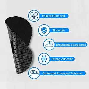 Стрічки для рота (60 шт.) для сну, гіпоалергенні, для зупинки хропіння, покращують сон та дихання synthetic.ua - Фото 1