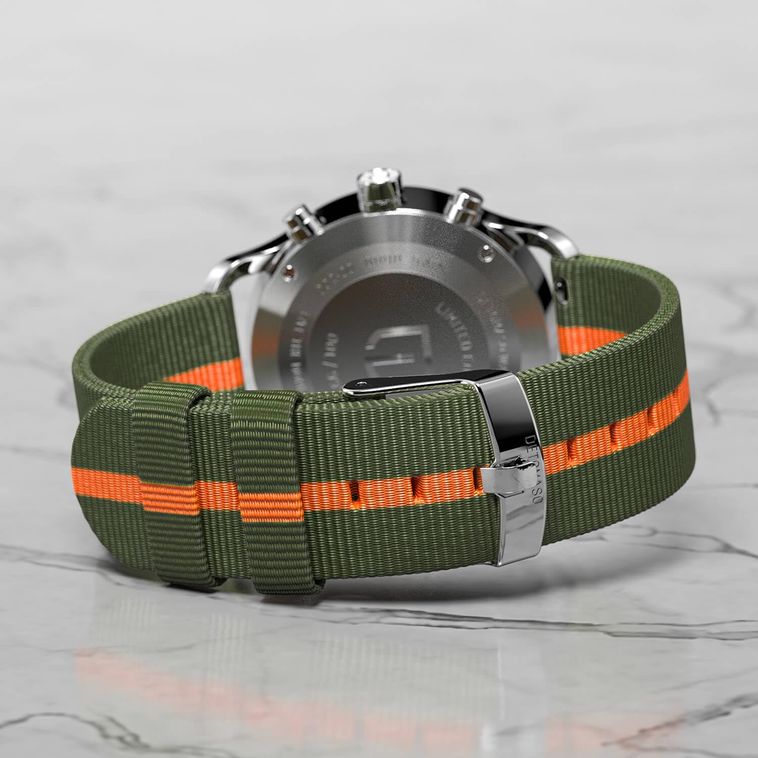 Годинник DeTomaso Sorpassso Chrono Le Silver Green Чоловічий Аналоговий Quartz Браслет із #tide Ocean Material® Оливково-помаранчевий сріблястий, фото №6 Годинник DeTomaso Sorpassso Chrono Le Silver Green Чоловічий Аналоговий Quartz Браслет із #tide Ocean Material® Оливково-помаранчевий сріблястий, фото №6