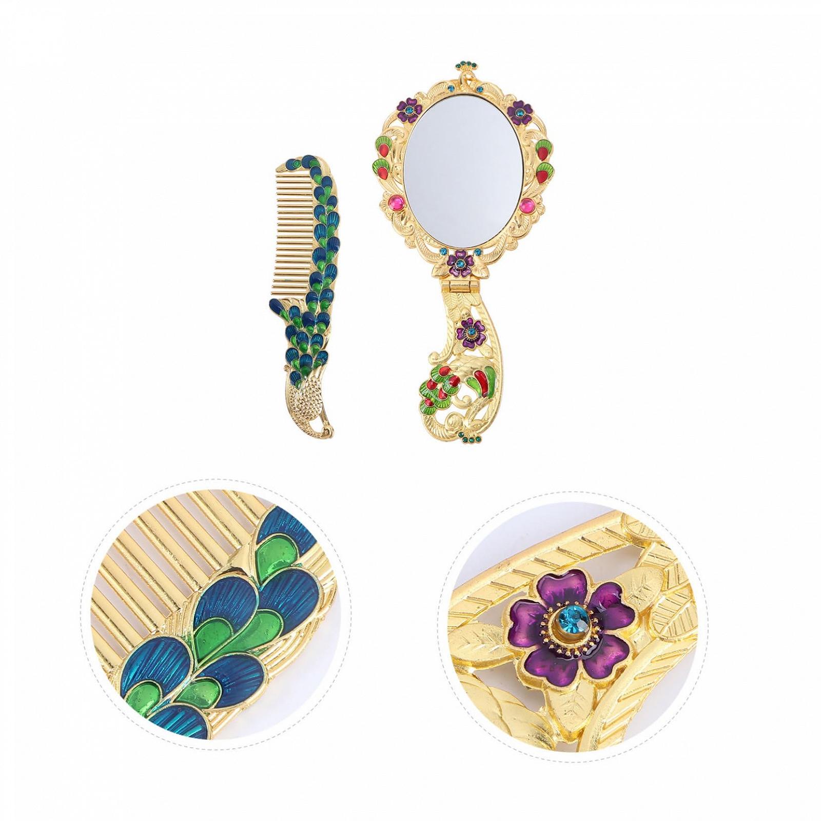 Набір Vintage Hand Mirror Іграшка Гримувальні Дзеркала Чорний Вуаль Miss Adjust Ручні, фото №3