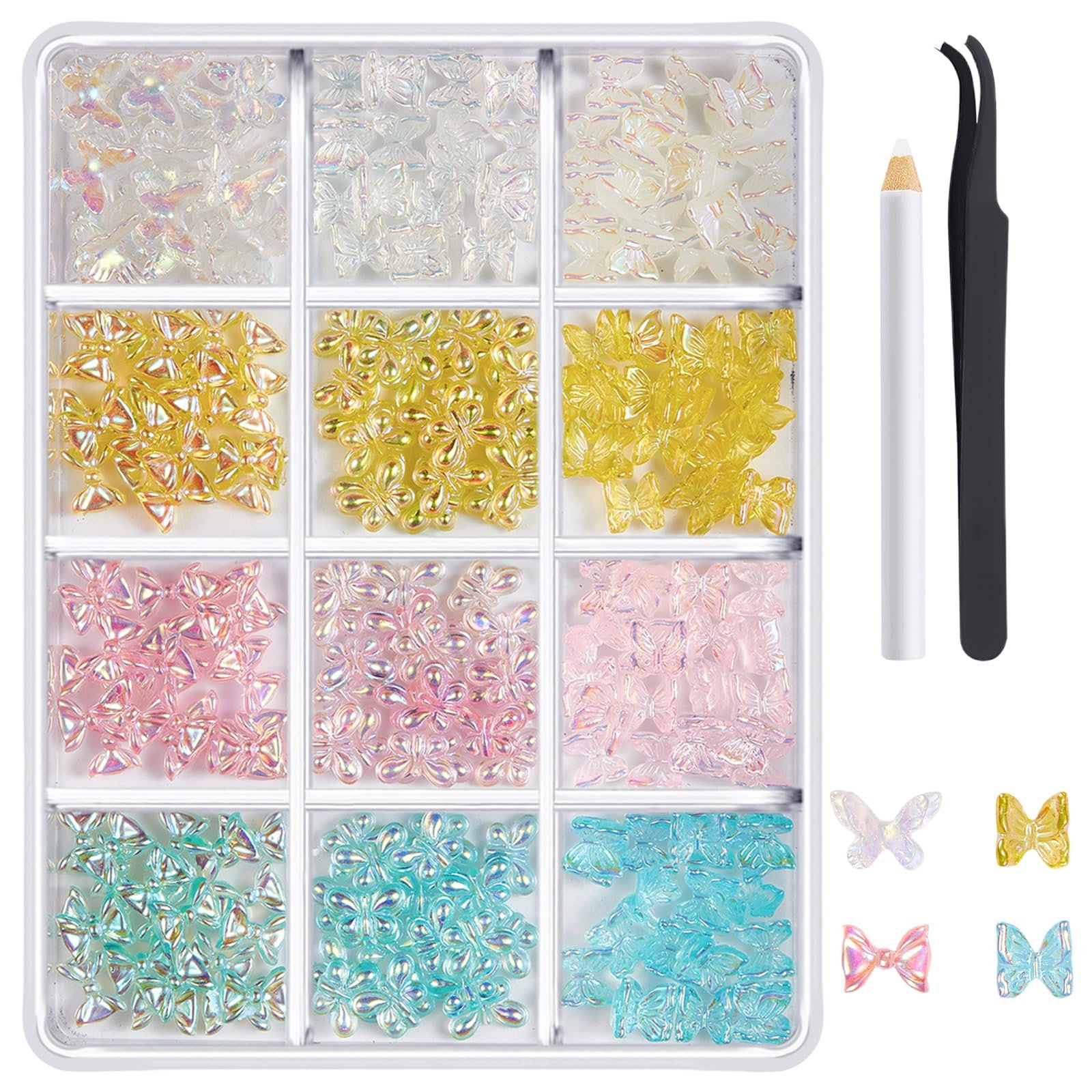 Стрази для нігтів 3D смола, 1 коробка, фото №2
