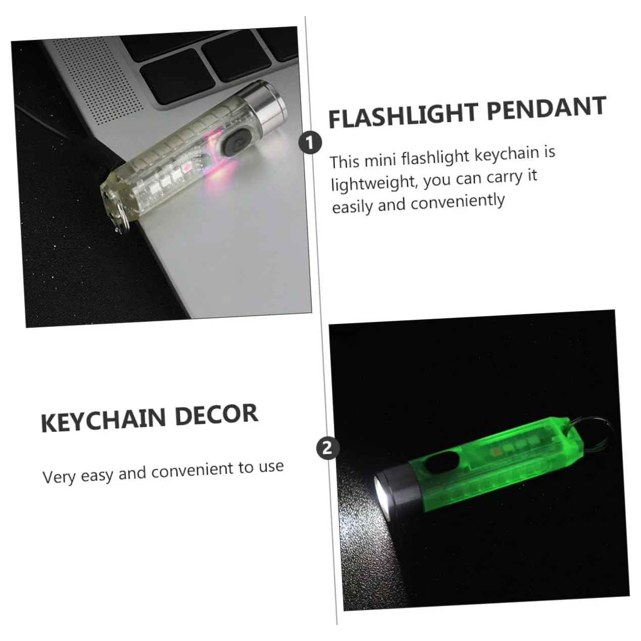 Ліхтарик NOLITOY LED Mini USB акумуляторний, брелок, ударостійкий, надяскравий, портативний, для кемпінгу, надзвичайних ситуацій і подарунків, фото №3