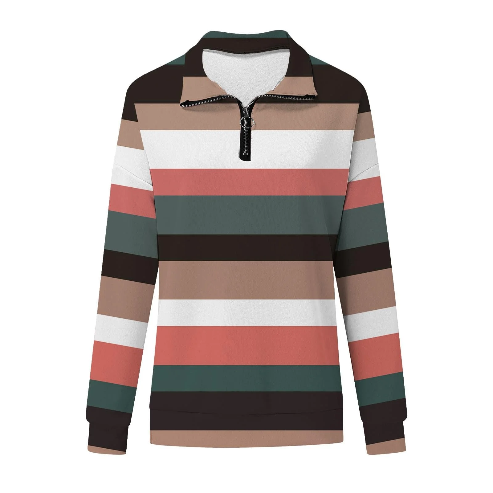 Женская Толстовка Generisch с Цветочным Принтом, Свободный Крой, Большие Размеры, фото №2