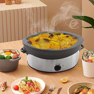 Силиконовый SmeleYou Sloch Cooker Разделитель Многоразовый 6 7 8 Литров Непротекающий Овальный Круглый 2 Штуки synthetic.ua - Фото 1