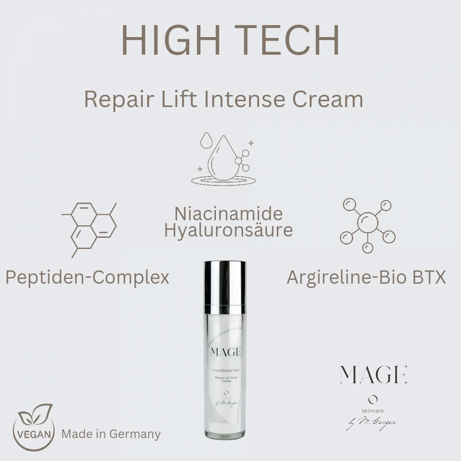 Крем для обличчя MAGE Repair Lift Intense Cream ліфтинг та антистрес для сухої шкіри веганський, фото №4 Крем для обличчя MAGE Repair Lift Intense Cream ліфтинг та антистрес для сухої шкіри веганський, фото №4