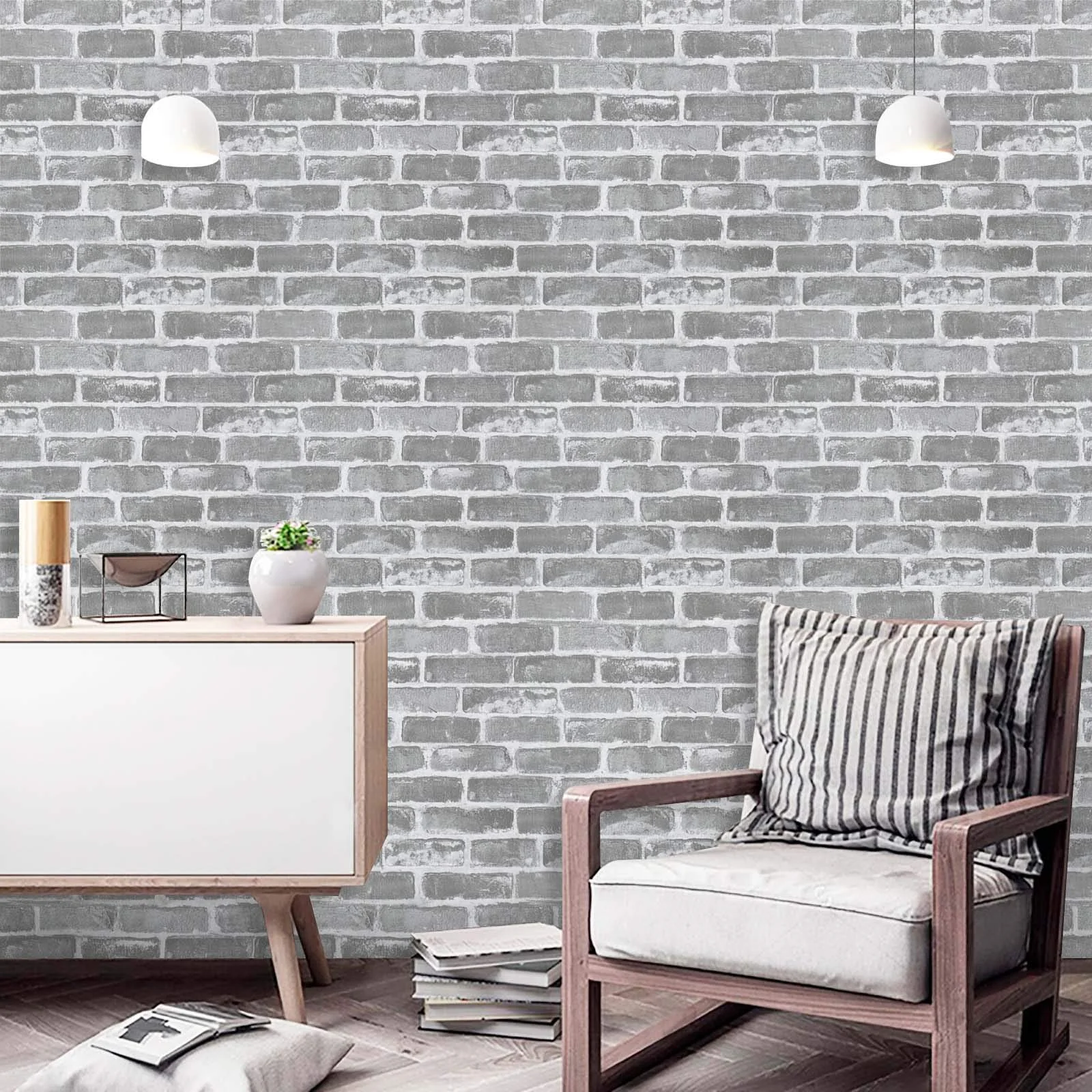 Шпалери самоклеючі CiCiwind 42 см x 10 м Вінілові Сірий камінь, фото №6