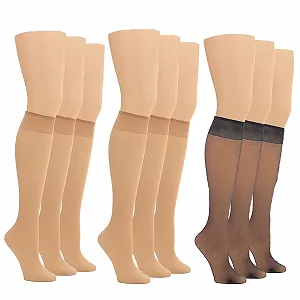 Жіночі нейлонові панчохи 9 пар підтримуючих панчох 6 пар - Фото 1