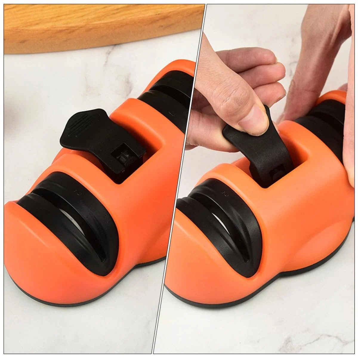 Точилка для ножей Veemoon ручная с присоской пластиковая многофункциональная, фото №7