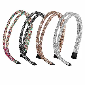 Обруч Блестящий со стразами, 4 шт - Фото 1