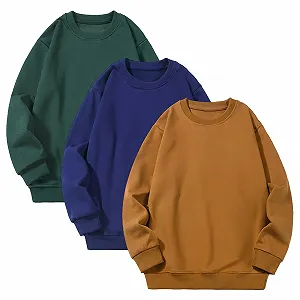 Пуловер Amropi В полоску, свитшот с длинными рукавами для мальчиков, хлопковая футболка, 3 шт., для возраста 5-12 лет - Фото 1