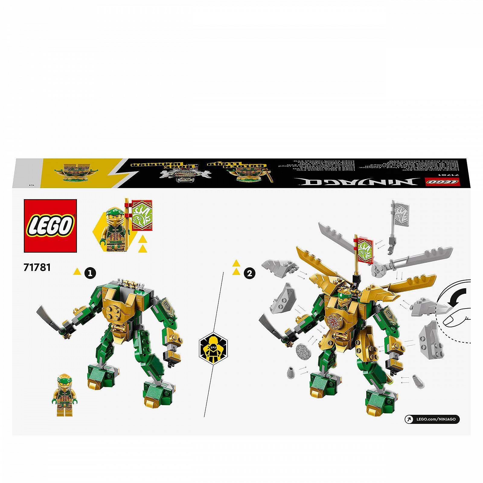 Конструктор Lego Ninjago 71781 Мех Ллойда Duel EVO, 2 екшн фігурки з покращуваною фігуркою, колекційна іграшка із Золотим Ллойдом і Скелетоном-Воїном, фото №8 Конструктор Lego Ninjago 71781 Мех Ллойда Duel EVO, 2 екшн фігурки з покращуваною фігуркою, колекційна іграшка із Золотим Ллойдом і Скелетоном-Воїном, фото №8
