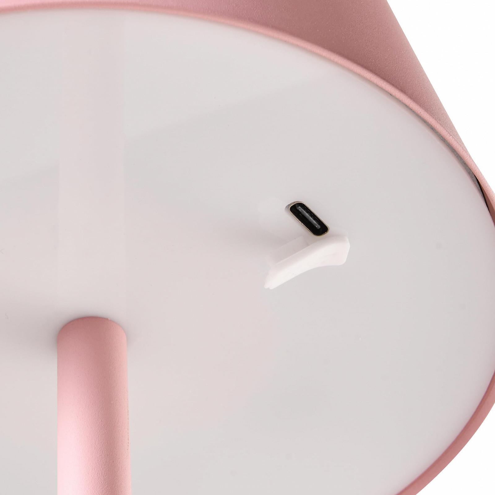 Настільна лампа LED Beliani Guder Wireless USB-C 37 см Рожева, фото №6