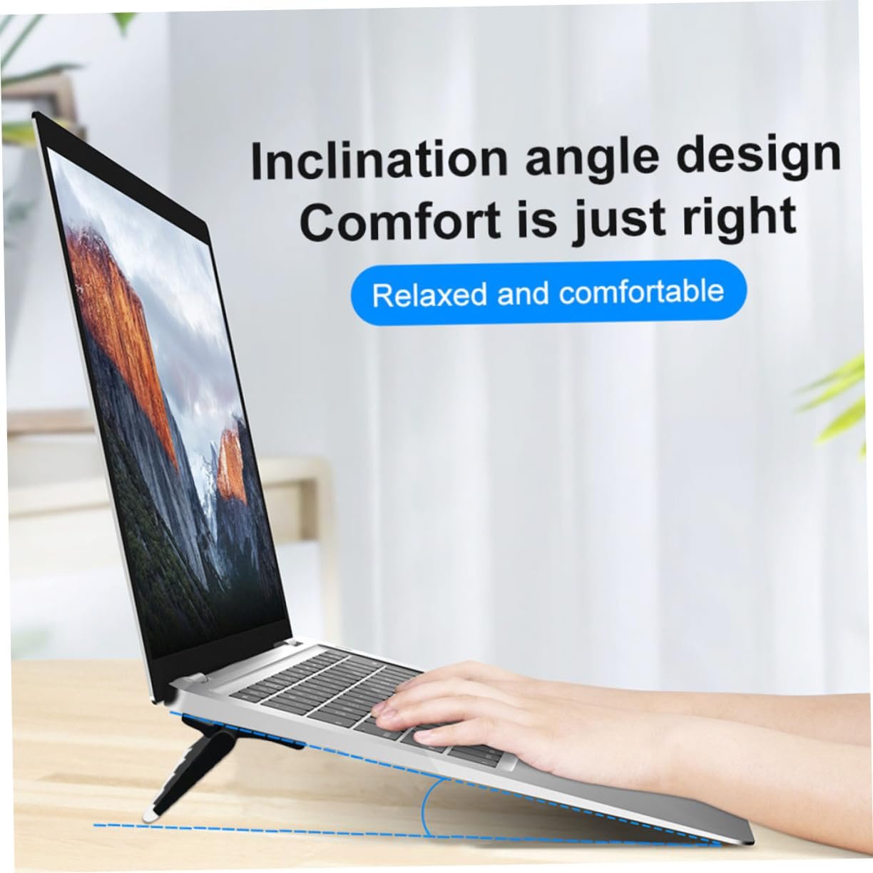 Підставка для ноутбука Універсальна NOLITOY, 2 шт, регульована по висоті, чорна, фото №4