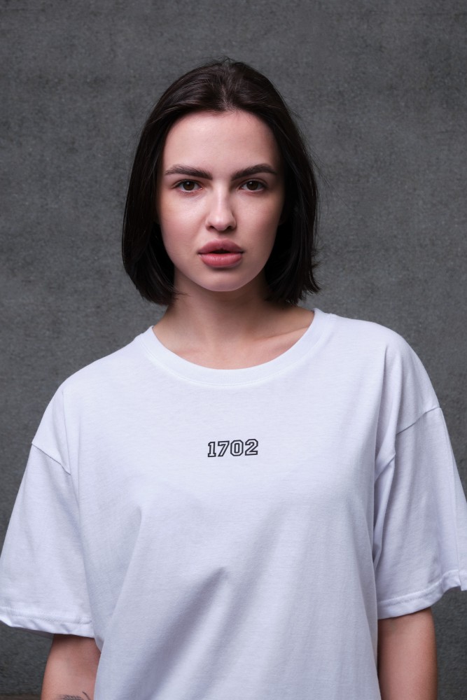 Оверсайз футболка з принтом Without 1702 white, фото №5