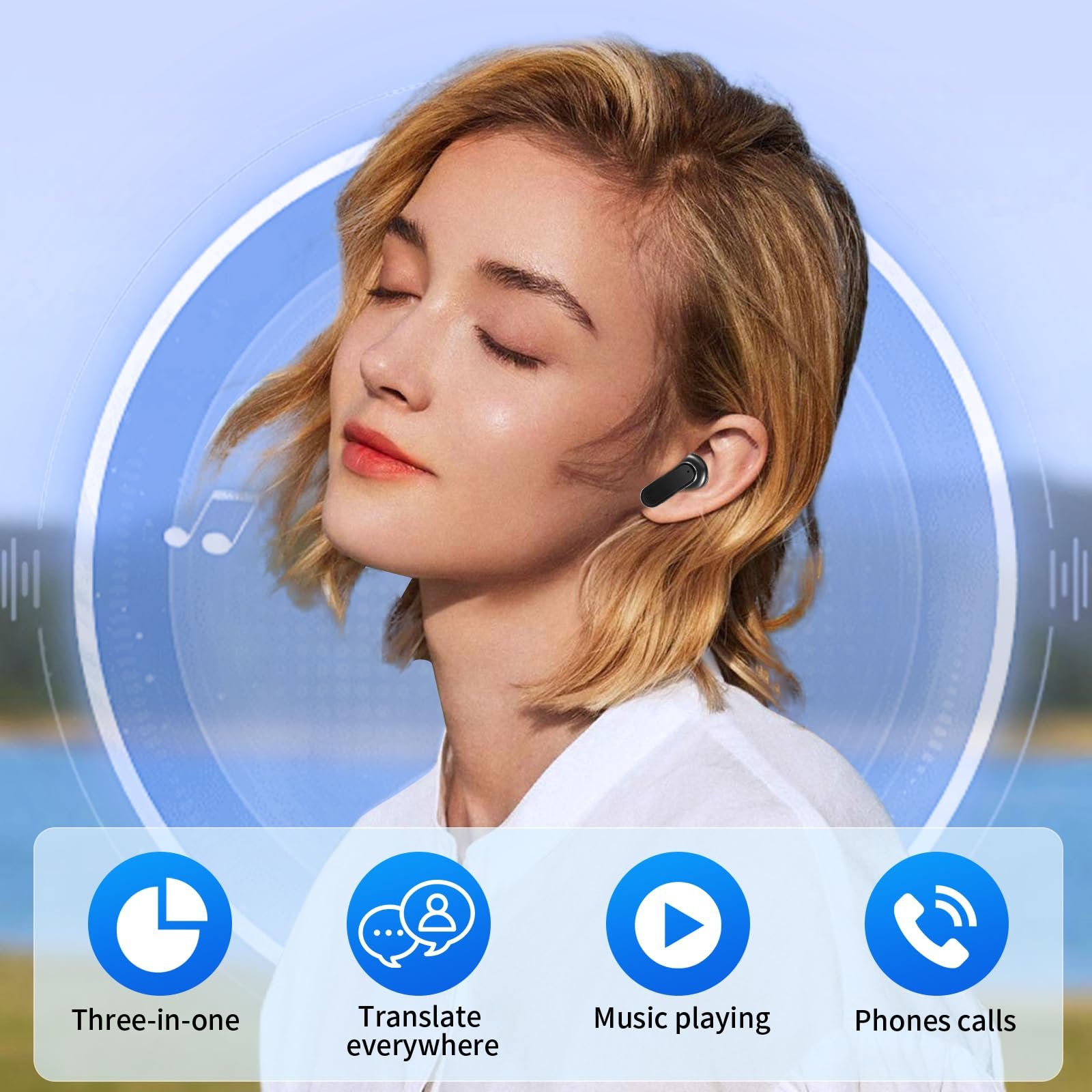 Наушники-переводчики AI Voice, профессиональные беспроводные Bluetooth, фото №7