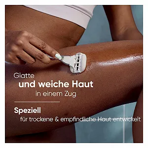 Женская бритва Gillette Venus Pro ComfortGlide Sensitive с 5 лезвиями synthetic.ua - Фото 1