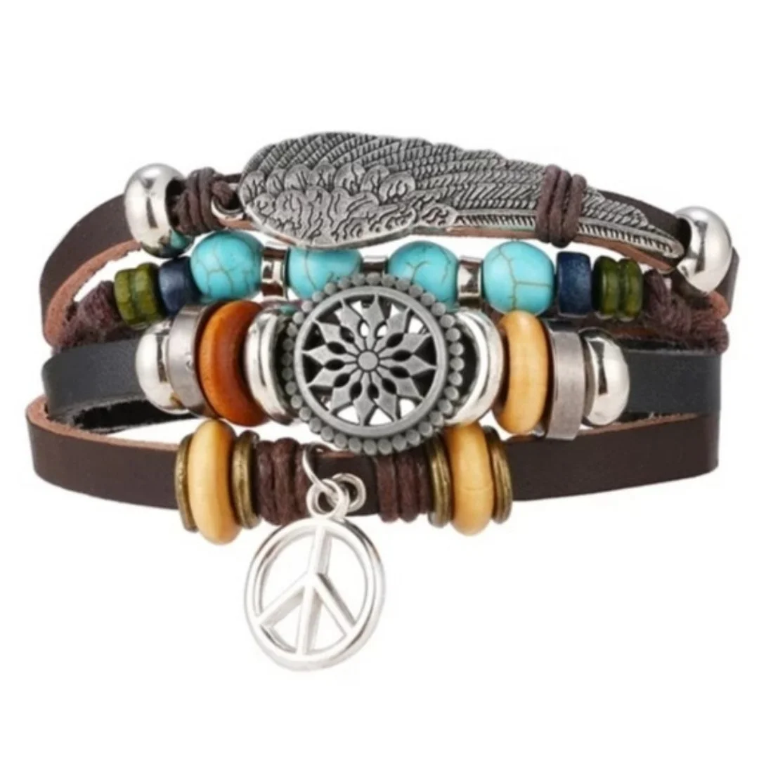 Набір браслетів з екошкіри Крило, фото №1