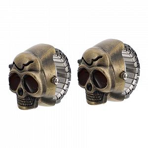 Кольцо-часы OATIPHO Голова призрака, 2 шт. Цифровые часы для женщин, кольца на палец, цинковый сплав - Фото 1