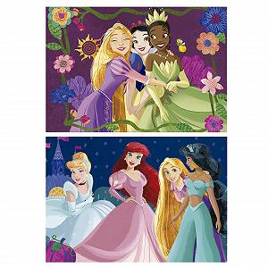 Набор деревянных пазлов Educa Disney Princess Super Puzzle 19672 2 x 50 элементов synthetic.ua - Фото 1