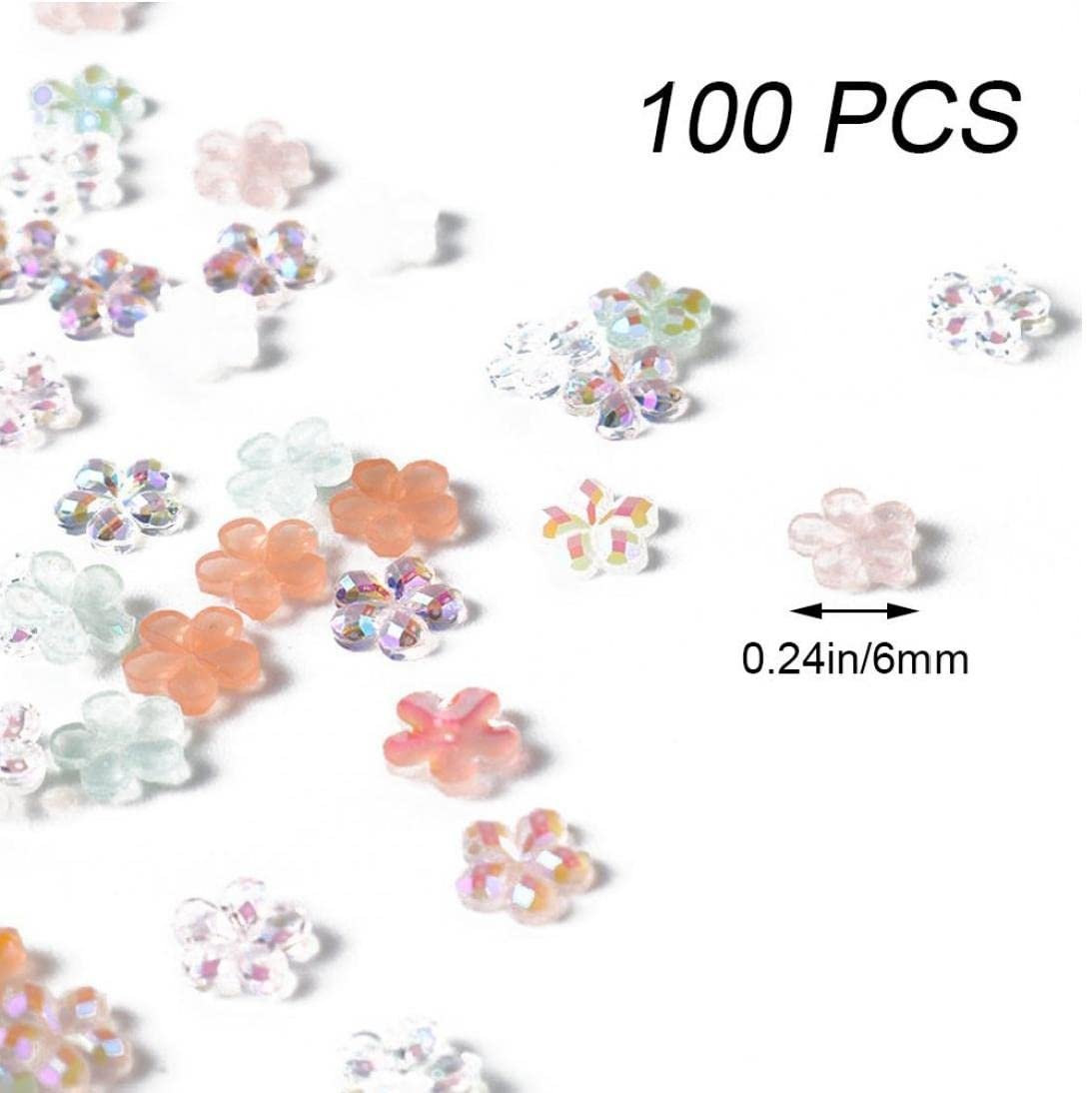Украшения для ногтей 3D Цветок Разноцветные 100 штук, фото №6
