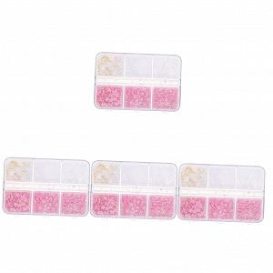 3D Декорація Healeved Квіти для нігтів, дорогоцінне каміння, смола, 4 набори - Фото 1